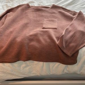 Brown ribbed sweater